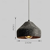 economico Luci Isola cucina-Lampadari A Sospensione A Led E27 Con Finitura In Terrazzo Industriale Lampada A Sospensione Color Cemento Lampada A Sospensione Con Paralume In Vetro Trasparente Per Ingresso Rustico, Sala Da Pranzo,