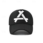 billige Baseballcaps for menn-Herre Snapback lue Baseballcaps Solhatt Trucker Hat Nettinghette Svart Hvit Bomull Netting Mesh tilbake Mote Fritid Gate Daglig Grafisk Justerbare Solkrem Pustende