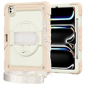 cheap iPad case-Tablet Case Cover For Apple iPad Air 11&quot;(2024) iPad Air 13&quot;(2024) iPad Pro 11&quot;(2024) iPad Pro 13&quot;(2024) Portable Handle Pencil Holder Camouflage Armor PC Silicone