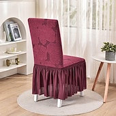 billiga Fåtöljskydd och armlöst stoltäckning-stolsöverdrag med kjolfåll elegant och snygg design mjukt och slitstarkt tyg perfekt för matsal eller speciella tillfällen ger fullt stolskydd lätt att installera och maskintvättbar