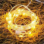 abordables Guirlandes lumineuses USB-Guirlande lumineuse led enroulable de 20m, éclairage de camping avec guirlande lumineuse rétractable, atmosphère festive, éclairage de tente de fête, courant