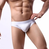 cheap Men's Briefs Underwear-Men's 1 PCS Boxers Underwear Boxer Shorts Nylon Breathable Soft Comfortable Plain Mid Rise Black White
