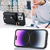 tanie Etui do iPhone&#039;ów-telefon Kılıf Na iPhone&#039;a 16 iPhone&#039;a 15 Pro MaxPlus iPhone 14 13 12 11 Pro Max Plus Mini Etui na karty portfela Z podpórką Uchwyt pierścieniowy Zamek Retro TPU Metal Skóra PU