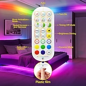 economico Strisce luminose USB-1 m 2m 3M Set luci 30-300 LED 5050 SMD 10mm 1 telecomando da 24Keys 1 set RGBIC (Colore sogno indirizzabile) Strisce LED Controllo APP Impermeabile Collagabile Alimentazione USB