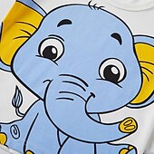 billige T -skjorter og skjorter-Barn 3D Grafisk Elefant T-skjorte Kortermet Sommer Mote Grunnleggende Barn 4-8 år Crew-hals utendørs Avslappet Daglig Normal