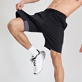 baratos Shorts de moletom-Homens Shorts de moletom Calção Shorts de verão Bolsos Com Cordão Cintura elástica Tecido Conforto Curto Esportes Diário Para Noite Moda Casual Preto Cinzento Micro-Elástica