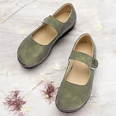 levne 50. léta 20. století-zelené dámské vintage mary jane flats - pohodlné a univerzální boty pro volný čas pro každodenní nošení a procházky