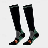 abordables Calcetines de running-Calcetines de compresión Calcetines Deportivos Calcetines para correr 1 Par Bloque de Color Hombre Calcetines de tubo A prueba de resbalones Transpirable Reductor del Sudor Cómodo Entrenamiento de