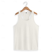 economico Canotte da palestra-Per uomo Canotta Maglietta smanicata Canottiera Maglietta senza maniche Senza Maniche Collo a U Estate Primavera A righe Moda Streetwear Interno Palestra Sport Nero Bianco Blu marino scuro Maglietta