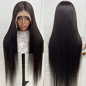 olcso Valódi hajból készült, rögzíthető homlokparókák-naomi campbell ihlette parókák csipke első paróka emberi haj 13x6 egyenes átlátszó csipke első paróka női emberi hajhoz
