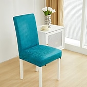 abordables Housse de chaise-Housse de chaise de salle à manger résistante à l&#039;eau pour salle à manger, cuisine, mariage, hôtel, banquet, restaurant - Housses de chaise élastiques anti-salissures, durables et faciles à nettoyer, parfaites