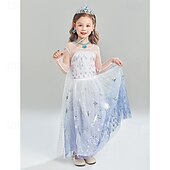 levne Dívčí kostýmy-Ledové království Pohádka Princeznovské Elsa Květinové šaty Téma Party Kostým Tylové šaty Sladká Lolita Filmové kostýmy for Dívčí Děti Karneval Večírek