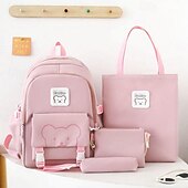 economico Borse per libri-zaini per la scuola set di zaini con borsa tote borsa a tracolla astuccio zaino in stile cartone animato regali per il rientro a scuola