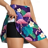 cheap Women&#039;s Pants, Shorts &amp; Skirts-Women&#039;s Cycling Skort Skirt Bike Skirt Race Fit Sports Leaf Flamingo Breathable Quick Dry High Elasticity Comfortable Pink Purple Spandex Clothing Apparel Bike Wear