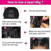 cheap Human Hair Capless Wigs-Remy Human Hair Wig Short U Part Straight Bob U Part Short Bob Natural Color Women Soft Easy dressing Capless Brazilian Hair Women&#039;s Natural Black #1B 8 inch 10 inch 12 inch Christmas Gifts Vacation
