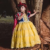 levne Dívčí kostýmy-Sněhově bílá Princeznovské Šaty Kostým Květinové šaty cosplay Filmové kostýmy for Dívčí Děti Karneval Výkon Párty
