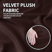 abordables Housse de pouf-Housse de pouf en velours rectangulaire, housse de rangement pour pouf, housse de repose-pieds épaisse et extensible avec bande élastique