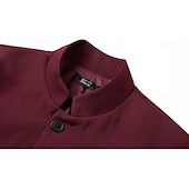 preiswerte Lässige Jacken-Unisex Leichte Jacke Freizeitjacke Chore-Jacke Casual Langlebig Tasche Frühling &amp; Herbst Solide / einfarbig Athleisure Stehkragen Standard Schwarz Weiß Wein Dunkelblau Jacken