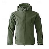 abordables Softshell, polares y chaquetas de montaña-Hombre Chaqueta Softshell Chaqueta para senderismo Al aire libre Bloque de color Resistente al Viento Resistente al Agua Sudadera Chaqueta cortavientos Camping / Senderismo / Espeleología Viaje Negro