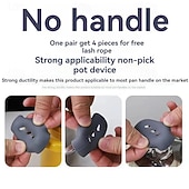 Недорогие Кухонная утварь и гаджеты-5 шт., силиконовая крышка ручки сковороды, теплоизоляционная ручка, держатель, рукав, кухонные гаджеты