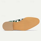 baratos Sapatos Sociais Elementares-Homens Oxfords Xadrez Tartã Couro Pele Respirável Confortável Antiderrapante Com Cadarço Verde Outono Inverno