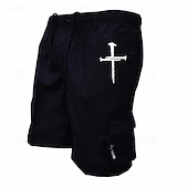 baratos Ar livre-Homens Bermuda Cargo Shorts de caminhada Militar Ao ar livre Normal Respirável Secagem Rápida Calção Com Cordão Cintura elástica Preto Verde Tropa Caça Alpinismo Campismo / Escursão / Espeleologismo