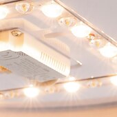 economico Lampade da soffitto con dimmer-Plafoniere a led dimmerabili 50 cm 1 luce moderna arte industriale circolare in metallo spazzolato semi incasso 42 w per cucina camera da letto soggiorno 220-240 v