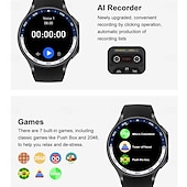 abordables Montres connectées-696 DTWatchX Montre intelligente 1.43 pouce Smartwatch Montre Connectée Bluetooth Podomètre Rappel d&#039;Appel Moniteur de Sommeil Compatible avec Android iOS Femme Hommes Mode Mains-Libres Rappel de