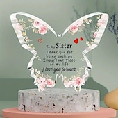 economico Forniture per eventi e feste-piatto decorativo in acrilico a forma di farfalla - regalo perfetto per nonna, zie, sorelle e mamma - ideale per compleanni, Natale, festa della mamma e Ringraziamento