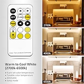 cheap COB Strip Lights-COB LED Strip Light White CCT 608LED/M Ultra Bright 10-33 ft Dimmable 2700K-6500K 24V LED Strip with RF Controller and Power Supply Suitable for DIY Lighting of Cabinets Bedrooms Kitchens Mirrors