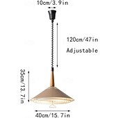 cheap Island Lights-LED Pendant Light 3-Color Light Source 40cm 1-Light Nordic Liftable Restaurant Dining Table Hanging Light Internet Celebrity Telescopic Bar Ceiling Lighting Adjustable Modern Minimalist Chandelier 110-240V