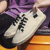 halpa Miesten lenkkarit-miesten casual canvas nauhalliset espadrillit - kevyet hengittävät lenkkarit kesä- ja ulkoiluun