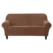 baratos Cobertura de Sofa-capa completa de veludo para sofá capa de sofá pelúcia e extensível tecido macio e durável com tudo incluído - fácil de instalar limpo - perfeito para proteger e melhorar seu sofá