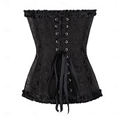 economico Corsetti-corsetti modellanti da donna in tinta unita punk&amp;amp;gotico carnevale data club pizzo traspirante bandeau manica corta estate primavera casa abiti