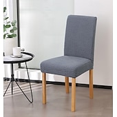 abordables Funda para silla de comedor-Funda para silla de comedor para cocina, funda para silla de tela polar, fundas elásticas para asiento