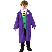 abordables Costumes pour garçons-Joker : Folie à Deux Joker Pitre Manteau Pantalon Veste Enfant Garçon Cosplay Fête / Soirée Carnaval Mascarade Costume de carnaval facile