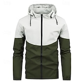 economico Fleece &amp; Giacche 3 in 1-Per uomo Giacca Softshell Giubbino da escursione All&#039;aperto Color Block Antivento Resistente all&#039;acqua Felpa con cappuccio Giacca a vento Campeggio / Escursionismo / Speleologia Viaggi Nero Blu Verde