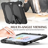 billige iPad-etui-Tablett Etuier Covere Til Apple iPad Air 11&quot; (2024) iPad Pro 11&quot; (2024) Bærbar Blyantholder Armour Defender Rugged Protective Rustning PC Silikon