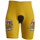 billige Shorts, tights og bukser for menn-Herre Sykkelshorts Sykkel Shorts Slank Fasong sport Grafisk Pustende Hurtigtørkende Høy Elastisitet Bekvem Gul Rosa Klær Sykkelklær