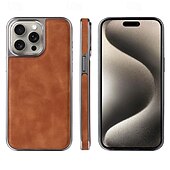 זול נרתיקים לאייפון-טלפון מגן עבור אייפון 16 iPhone 15 Pro Max iPhone 14 Pro Max אייפון 13 פרו מקס כיסוי אחורי תמיכה בטעינה אלחוטית עמיד בזעזועים TPU צפוי עור PU