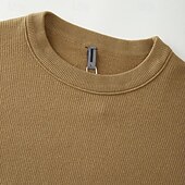 cheap Men&#039;s Pullover Sweater-Men&#039;s Pullover Sweater Jumper Knit Sweater Ribbed Knit Regular Knitted Plain Crew Neck Fashion Basic Daily Wear Date Clothing Apparel Fall &amp; Winter Black White M L XL