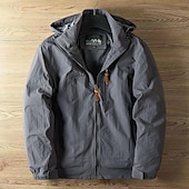 abordables Softshell, polares y chaquetas de montaña-Hombre Chaqueta Softshell Chaqueta para senderismo Al aire libre Resistente al Viento Resistente al Agua Sudadera Chaqueta cortavientos Camping / Senderismo / Espeleología Viaje Negro Verde Ejército