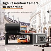 Недорогие Видеорегистраторы для авто-K1 1080p Новый дизайн / HD / с задней камерой Автомобильный видеорегистратор 170° Широкий угол КМОП-структура 3 дюймовый IPS Капюшон с WIFI / GPS / Ночное видение 4 инфракрасных LED
