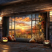 olcso Garázs- és ajtózászlók-Ajtódekorációk Kültéri Garázskapuszalag Tökmező Banner Ijesztő Erdő Nagy Háttérdíszítés Ünnepi Kültéri Garázskapus Haza Fali Díszek