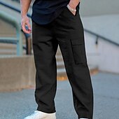 cheap Casual Pants-Men&#039;s Cargo Pants Tactical Pants Trousers Drawstring Elastic Waist Multi Pocket Plain Wearable Outdoor Daily Camping &amp; Hiking Fashion Classic Black Army Green