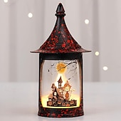 economico Illuminazione di Props di Halloween-lanterna di zucca di Halloween candela elettronica luce jack o lanterna luce zucca lampada notturna lampada a vento modello smorfia atmosfera festa di Halloween decorazione 1/3/5 pezzi