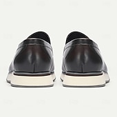 preiswerte Loafer aus hochwertigem Leder-Herren-Loafer aus Rindsleder mit Quastendetail und weißer Sohle für elegante und lässige Anlässe