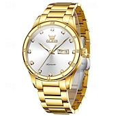 cheap Mechanical Watches-New Brand Olevs European Men&#039;S Business Mechanical Watch Inlaid With Diamond Luminous Calendar Month Display Automatic Mechanical Watch Waterproof Sports Simple Leisure Watch
