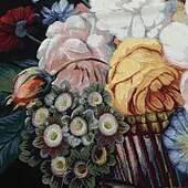 billige Jacquard vevde gobeliner-jacquard vevd billedvev gobelin aubusson veggkunst hengende aubusson vevstol bomullsvev stor billedvev reproduksjon barokk rokokko blomster (uten dusker og stang)