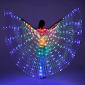 cheap Novelties-LED Wings Glow Angel Light Up Wings Belly Dance Costumes Wings LED Butterfly Wings for Adults Kids Glowing Light Up Costume Performance Clothing for Carnival